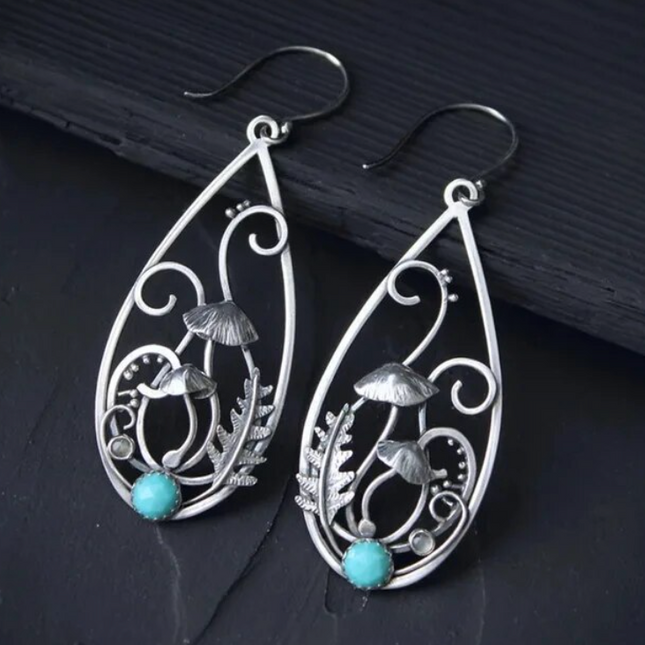 Spiral Mushroom Earrings