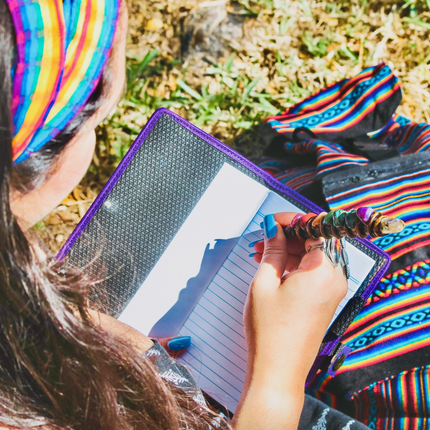 Multicolor Woven Striped Notebook (refillable)