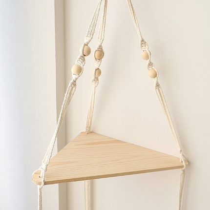 Macrame Shelf with Knots, Beads