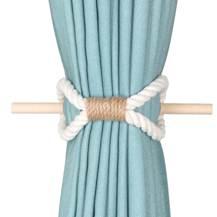 Rope and Dowel Curtain Tie Back