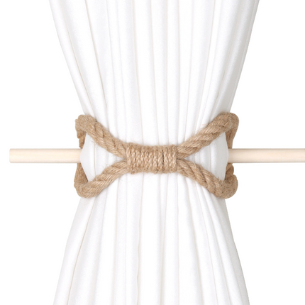 Rope and Dowel Curtain Tie Back