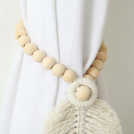 Bohemian Macrame Leaf Curtain Tiebacks