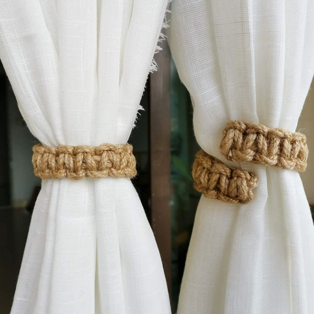 Twist Rope Jute Curtain Tieback